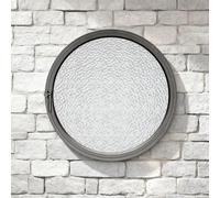 TMKDNNKG 360° Rotation Round Window,Tempered Glass Ventilation Shed Window Flush Mount Aluminum Porthole Windows,Household Pivot Casement Windows,For Bathroom,Living Room(Black,40cm/15.7in)