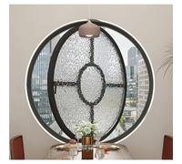 TMKDNNKG 360° Round Flush Mount Shed Window, 360° Rotatable Ventilation Window For Kitchen, Bathroom, Bedroom 40 50 60 70 80 100cm, Airtight Home Decor Window(Black-A,40cm)
