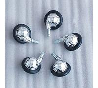 TMKDNNKG 60Mm Office Chair Swivel Casters Wheels (Set of 5), M11X22Mm, Swivel Stem Castors Without Brake, Universal for Office Swivel Chairs, Footstool, Furniture Replacement Casters/B(2 Pcs) + C(2 P