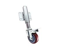 TMKDNNKG Castor Wheels,Sploaded Polyurethanes Gateor,5 inch Heavy Dutyniture Swiveler Wheel,Height Adjustable 30/60Mm,Load Capacity 220Lbs,With 4 Holes Universal Mount Plate/Brake/60Mm