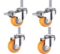 TMKDNNKG Furnitureers with Brake,360 Degree Rotating,Threaded Stemer Wheel M8/M10,For Office Chair,Screws/Universal+Brake/32Mm