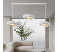 TMKOO 3 Bulb Creative Wabi Sabi Pendant Light Cloud Shape E27 Ceiling Lamp White Irregular Design Adjustable Hanging Lamp Island Lighting Modern Indoor Decoration(B,4 * 40CM)