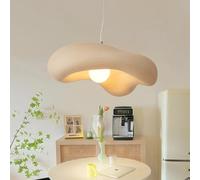 TMKOO Modern Wabi Sabi Pendant Light Creative Unique Hanging Lamp in Cloud Shape E27 Chandelier Adjustable for Dining Room Kitchen Island Indoor Lighting As Home Decor Bracken Brown(50cm)