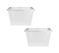 TML Marco Paul 2X 75L Plastic Storage Box With Click Lids
