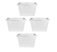 TML Marco Paul 4X 75L Plastic Storage Box With Click Lids