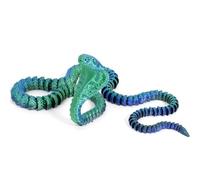 Tmlifehy 3D Printed Snake, Realistic 3D Printed Cobra, King Cobra Fidget Snakes for Adults, Flexible Snake Toy for Home Office Desk Decoration Kids' Play Animal Figures