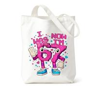 Tmlifehy 67 Brainrot Canvas Tote Bag, Funny Italian Brainrot Merch, Durable Folding Shopping Bag for Women, Unique Steal a Brainrot Shoulder Bag, Canvas Bag for School, Work, Travel and Grocery（Pink）