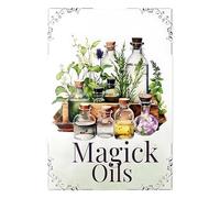 Tmlifehy Magick Oils Quick Reference Book, 54 Attributes, Relationships & Uses, Beginner Witches and Herbal Recipes, Magic Witch Spells & Herb Magic Guide, Magick Book for Beginners Gift