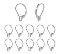 TMMATE 100pcs Silver Filled Leverback Earring Hooks, Hypoallergenic French Dangle Ear Wire Findings for DIY Jewelry Making, Metal Earring Components (Silver)