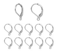 TMMATE 100pcs Silver Filled Leverback Earring Hooks, Hypoallergenic French Dangle Ear Wire Findings for DIY Jewelry Making (Silver)