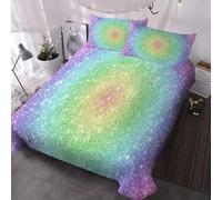 TMMDH Bedding Baby Duvet Cover Sets - Soft Microfibre Polyester Duvet Cover - Easy Care Quilt Cover Bedding Set with 2 Pillow cases - Rainbow Star Star System, Baby (120 cm x 150 cm)