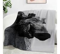 TMMDH Fleece Blanket Twin Size 60"x80" Boar Head Printed All Season Blanket Animals Pattern Super Soft Warm Throw for Bed Sofa Guest Bed, Lightweight & Washable