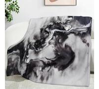 TMMDH Fleece Throw Blanket Super Soft, Abstract Printed Design Ink Wash Painting Pattern Cozy Flannel Blanket, Warm Lightweight Sofa Bed Throw, Washable for Couch Bedroom Decor, 40"x50"