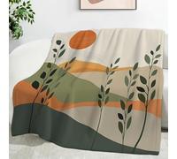 TMMDH Large Fleece Throw Blanket 50"x60" Super Soft with Modern Abstract Design Pastoral Scenery Pattern, Big Cosy Flannel Blanket for Couch & Bed, Warm Snuggle Wrap, Washable