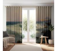 TMMDH Mountain Top Scenery Blackout Curtains Natural Elements Style Eyelet Curtains Thermal Insulated Three Floors Curtains 2 Panels 66 x 54 Inches for Living Room