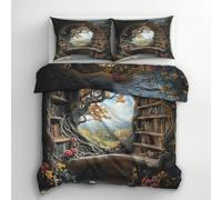 TMMDH Super King Duvet Cover Tree Hole Bedding Duvet Cover for Aldult with Zipper Closure Soft Comfortable Microfiber Quilt Cover + 2 Pillowcases 50x75 cm(19.7" x 29.5")