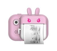 TMMLIJIPL Instant Camera Kids Toys Dual Lens Digital Selfie Camera 1080P 2.4 Inch LCD Display Instant Print Camera 1000mah Built Battery with Print Paper Cartoon Sticker D (A)