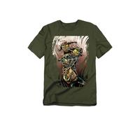 Tmnt Earthy Rainbow Warriors T Shirt, Military Green Teenage Mutant Ninja Turtles Green XXL