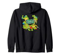 TMNT Heroes Half Shell Turtle Power Pose Retro Comic Artwork Zip Hoodie