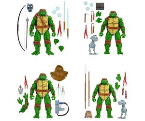 Tmnt Leonardo Michelangelo Raphael Donatello Cartoon Action Figures VHS Box NECA