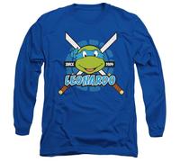 TMNT Leonardo Since 1984 Mens Long Sleeve T Shirt, Royal Blue, Medium