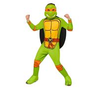 Rubies Child's Teenage Mutant Ninja Turtles Michelangelo Costume Jumpsuit, Shell, and Half-Mask, As Shown, Large