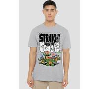 Tmnt: Mutant Mayhem Straight From The Sewers T Shirt, Athletic Heather Teenage Mutant Ninja Turtles Grey XXXL