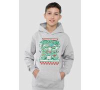 TMNT Pizza Takeway Youth Kids Pull-Over Hoodie, Athletic Heather Nickelodeon Grey 12-13 Years