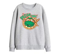 Tmnt Pizza Time Kids Sweatshirt, Athletic Heather, 9-11
