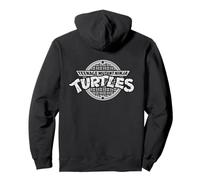 TMNT Retro Greyscale Logo Heroes Half Shell Classic Artwork Pullover Hoodie