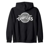 TMNT Retro Greyscale Logo Heroes Half Shell Classic Artwork Zip Hoodie