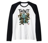 TMNT Teenage Mutant Ninja Turtles Comic Action Classic Pose Raglan Baseball Tee