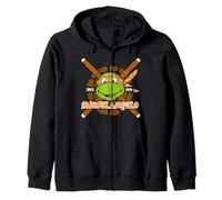 TMNT Teenage Mutant Ninja Turtles Michelangelo 84 Retro Face Zip Hoodie