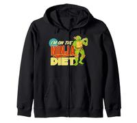 TMNT Teenage Mutant Ninja Turtles Pizza Geeks Diet Classic Zip Hoodie