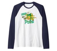 TMNT Teenage Mutant Ninja Turtles Pizza Loser Classic Team Raglan Baseball Tee