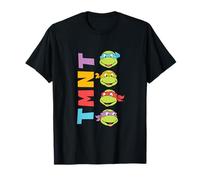 Tmnt Text Color Treatment With Four Ninja Faces T-Shirt