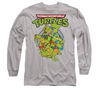 TMNT TMNT Group Mens Long Sleeve T Shirt, Athletic Heather, Small