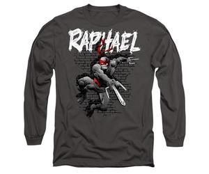 TMNT TMNT Raphael Mens Long Sleeve T Shirt, Charcoal, XX-Large