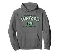 TMNT Turtle Power New York Varsity 80s Logo Classic Cartoon Pullover Hoodie