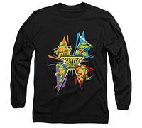 TMNT Turtle Power Unisex Long Sleeve T Shirt, Black, X-Large