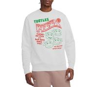 Tmnt Turtles Pizza Crew Sweatshirt, White, X-Large
