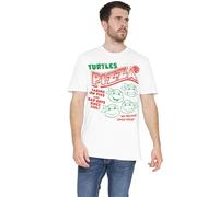 TMNT Turtles Pizza Unisex T Shirt, White, Medium
