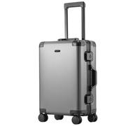 Tmore All-Aluminum Carry-On Luggage, Lightweight for Business Travel, Drop-Proof Construction, Silent Wheels with Smooth Ride, gray, 20 inch/35x21x56cm, Tradition