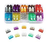 TMP1105 100/50pcs Car Truck Micro Blade Fuses 2A 3A 5A 7.5A 10A 15A 20A 25A 30A 35A Car Blade Type Fuse Set with Box Assortment Protected circuits (Color : Army Green)
