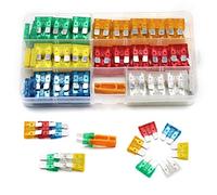 TMP1105 120PCS/set 5A 10 A 15 A 20 A 25 A 30 A Standard Car Medium Size Blade Fuse Vehicle Circut Connector with Clip Holder Kits Protected circuits