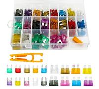 TMP1105 220Pcs /Set Assorted Car Fuses Auto Truck SUV Fuses Mini Standard Blade Fuse Kits with Clip 2-35A Auto Replacement Parts Protected circuits