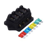 TMP1105 24V 40A Car 4 Way Fuse Block Holder Box Automotive Trailer Auto Circuit Blade Fuse Box with 4pcs Fuse Protected circuits