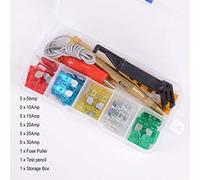 TMP1105 30 Pcs Mix Assorted Car Motorcycle Truck Blade Fuse Set Kit 5A 10A 15A 20A 25A 30Amp Test Pencil Auto Accessories Protected circuits