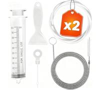 TMRBBesty Fridge drain hole cleaning tool 10 Pcs cleaner drain hole Dredging Fridge cleaner syringe and tube for All Refrigerator Cleaning