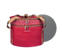 Tmrioplep Pie carrier, casserole carrier with holder, double round insulated bag, casserole carrier for hot and cold foods (Red)